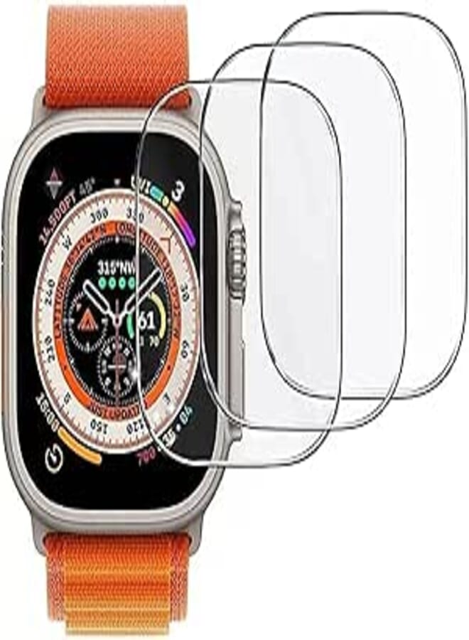 Mobilic (3 Pack) Tempered Glass Screen Protector Compatible With Apple Watch Series 8 Ultra 49mm, Anti Scratch Screen Protector